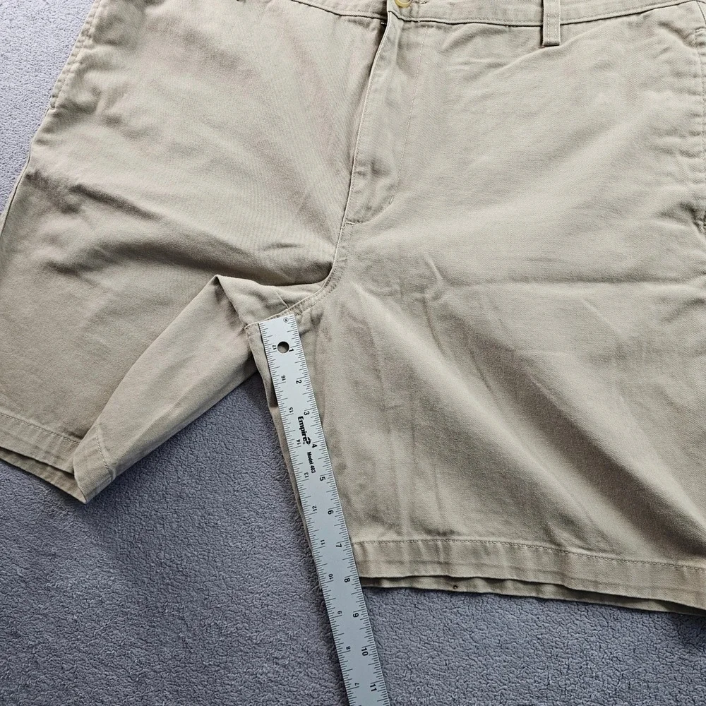 Chaps Chino Shorts Men's Size‎ 38 Beige Flat Front 8